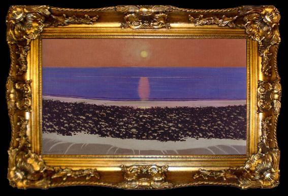 framed  Felix Vallotton Sunset,Villerville, ta009-2